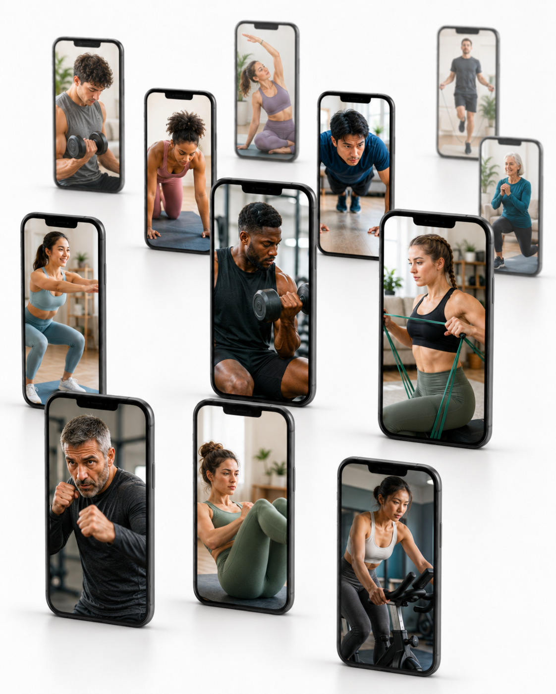 People moving together in Nano phone screens